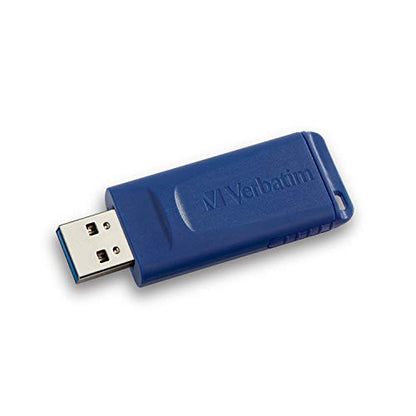 Verbatim 98659 128GB USB 2.0 Flash Drive - Cap-Less & Universally Compatible - Blue - size: 128 GB