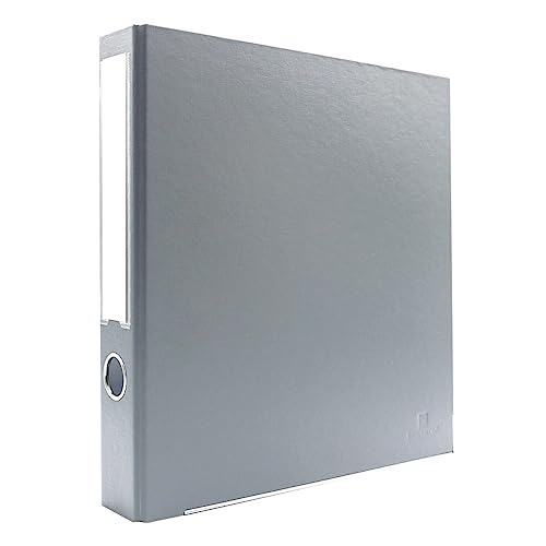 3-Ring Premium Round-Ring Binder - Light Gray, 2" Spine, by Bindertek | 275 Sheet Capacity, 1.5" Round Rings, Linen-Textured Covers, Steel Reinforced Edges, Spine Label Included - color: Light Gray, size: 2" Spine