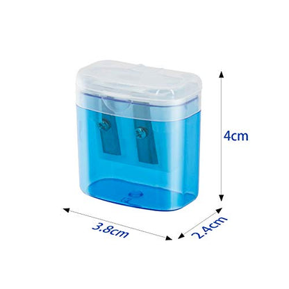 KIDMEN 12 PCS 2 Holes Small Manual Pencil Sharpener with Lid,for Kids,School - style: Small Pencil Sharpener