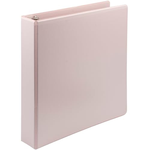 Samsill Plant-Based 1.5 Inch Durable D-Ring, View Binder, Eco-Friendly, USDA Certified Biobased, Single, Light Pink - color: Rose, size: 1.5-Inch