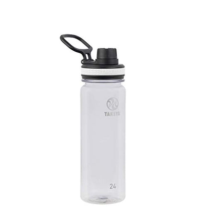 Takeya Tritan Sport Water Bottle with Spout Lid - BPA-Free & Dishwasher-Safe Water Bottle - Reusable Bottle with Lid Handle - Simple Leak-Proof Water Bottle - 24 oz, Clear - color: Clear, size: 24 Ounces