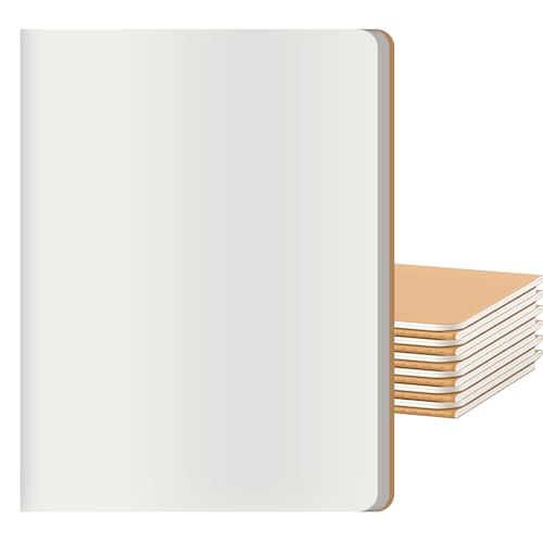 Large Blank Notebook Journals Bulk with Thick Plain Paper, 60 Pages, 8.5x11 inch, Sketchbook Composition Diary Subject Notebooks Planner for Students Office, Kraft Journal Set, 12 Pack - style: Blank Journals
