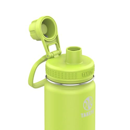 Takeya Actives 24 oz Vacuum Insulated Stainless Steel Water Bottle with Spout Lid, Premium Quality, Citron Green - color: Citron Green, size: 24 Ounces