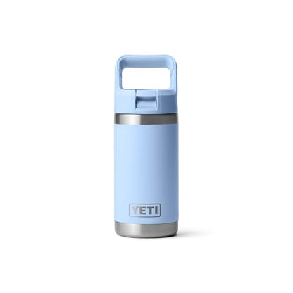 YETI Rambler Jr. 12 oz Kids Bottle, with Straw Cap - color: Big Sky Blue