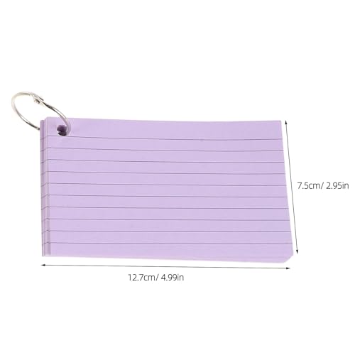 10 Books of 3x5 Colored Blank Index Cards with Ring Binder, Double-sided Ruled Flash Cards Resisting Ink Bleedthrough, 50 Sheets Per Book, for Study Sessions and Office Use