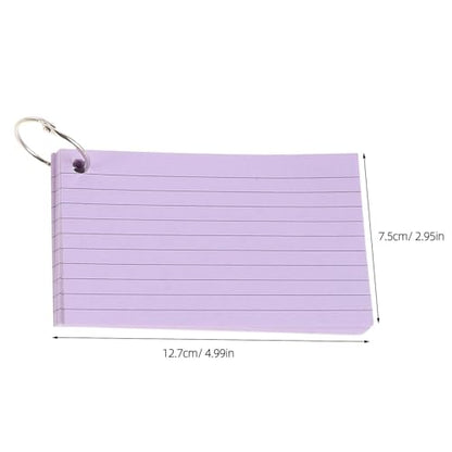 10 Books of 3x5 Colored Blank Index Cards with Ring Binder, Double-sided Ruled Flash Cards Resisting Ink Bleedthrough, 50 Sheets Per Book, for Study Sessions and Office Use
