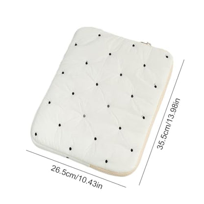 13 Inch Laptop Sleeve, Slim Polka Dot Laptop Case with Zipper, Portable Protective Sleeve for Notebook for Women Men - color: Black-Dot