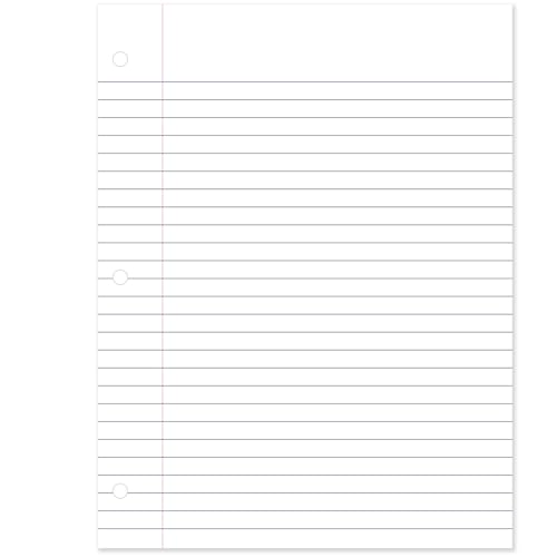 Mead Loose Leaf Paper,Wide Ruled Filler Notebook Paper,8" x 10-1/2",400 Sheets,Fits 3-Ring Binder (150036-ECM),(Pack of 4) - size: 400 Count (Pack of 4), style: 400 Sheets