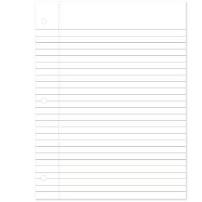 Mead Loose Leaf Paper, Wide Ruled Filler Notebook Paper, 8" x 10-1/2", 200 Sheets, Fits 3-Ring Binder (15200) - size: Pack of 1, style: 200 Sheets
