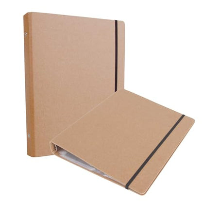 PABCK 100 Pockets Kraft Paper Binder Sheet for Seeds Envelope Photo Sleeves | Garden Seed Packets Organize Book 4 Side Loading (Slot Size 3.62x5.19 inch) Plastic Clear 25 Sheet Album Card Photo Protector
