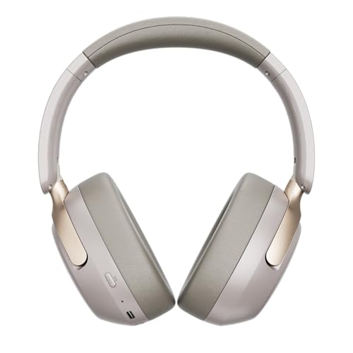 LORELEI Q30 Bluetooth Headphones Over Ear,60H Playtime & 3 EQ Music Modes,BT6.0 Headphones Wireless with Mic,Foldable Lightweight Headsets,HiFi Stereo Deep Bass for Home Travel iPad Tablet-Dunes Grey - color: Dunes Grey