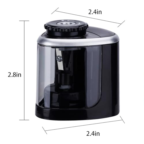 1PCS Pencil Sharpener -Sharpener for Wood & Graphite Pencils - Portable for Home, Office (Black) - color: Black