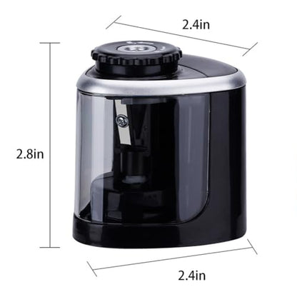 1PCS Pencil Sharpener -Sharpener for Wood & Graphite Pencils - Portable for Home, Office (Black) - color: Black