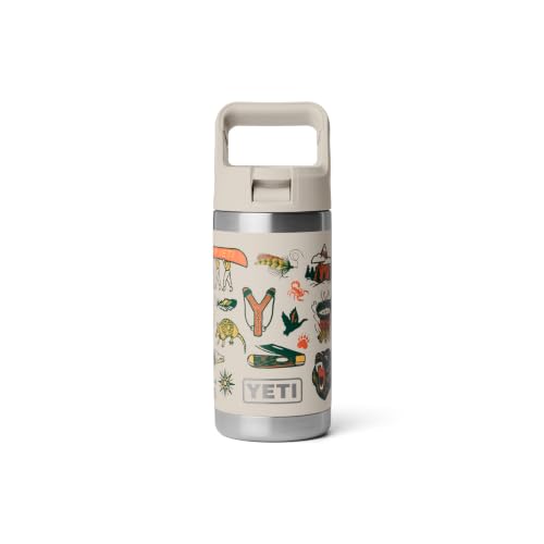 YETI Rambler Jr. 12 oz Kids Bottle, with Straw Cap - color: Cape Summer Camp