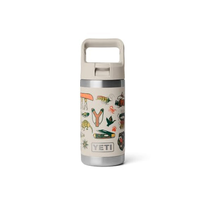 YETI Rambler Jr. 12 oz Kids Bottle, with Straw Cap - color: Cape Summer Camp