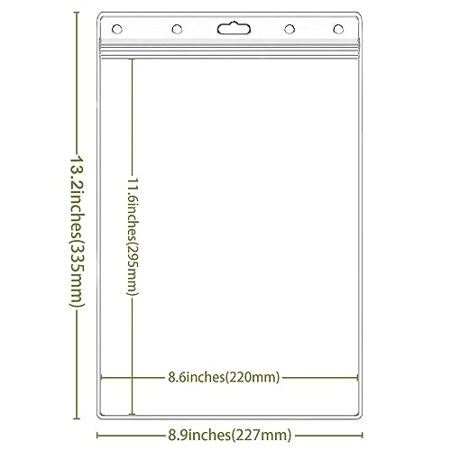 Bird Fiy Sheet Protectors 10 Pack 8.5" x 11" Waterproof Resealable Zip Wall Sign Holder Page Protectors Clear Photo Plastic Sleeves for Documents, Photos, and Wall Sign Display - color: Vertical