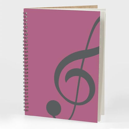 MAXCURY Blank Sheet Music Composition Manuscript Staff Paper Art Music Notebook Black 100 Pages 26x19cm (Pink/Grey Green) - color: Pink/Grey Green
