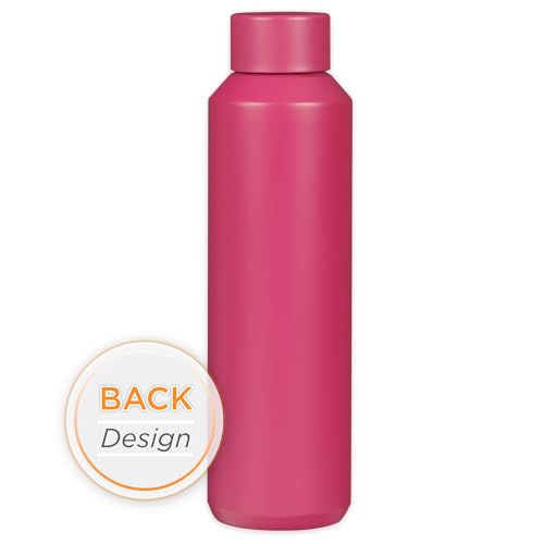 Christian Art Gifts Stainless Steel Double Wall Vacuum Sealed Travel Insulated Water Bottle for Women & Teachers: Teach, Encourage, Inspire Cute Leak/Spill-proof Scratch Resistant, Fuschia Pink, 20 oz - color: Teach/Fuschia