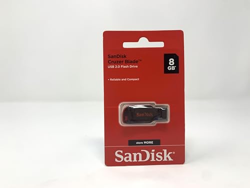 SanDisk Cruzer Blade 8GB USB 2.0 Flash Drive- SDCZ50-008G-B35 - size: 8gb