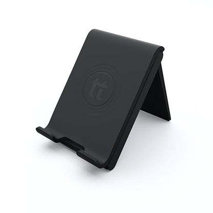 Tablet Stand, Adjustable Height, Phone Stand, Tablet and Phone Holder for Desk, Fits Tablets up to 13", Charging Slot, Foldable, Silicone Padding, Compatible with iPad/iPhone/Kindle