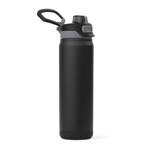 ZULU Powerfill Pro 24oz Stainless Steel Water Bottle with Quick Fill Lid, Triple Walled Vacuum Insulated Metal, Leak Proof Locking Lid, Sip and Chug, Reusable BPA Free, Black - color: Black, style: 24oz