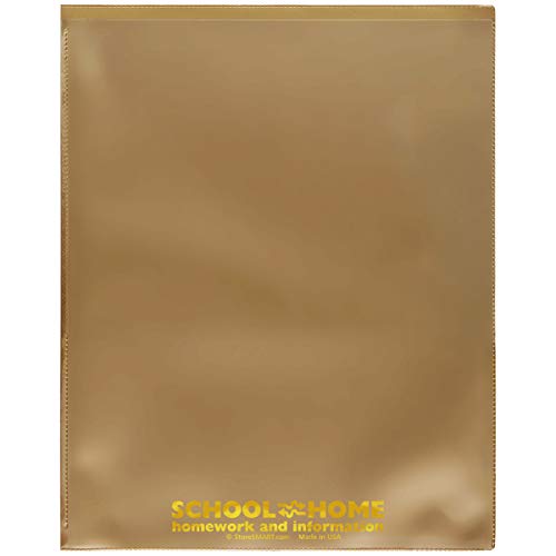 StoreSMART - School/Home Folders - Gold - 50-Pack - Archival Durable Plastic - Homework and Information - Made in U.S.A - SH900SV-GOLD50 - color: Gold, size: 50-Pack