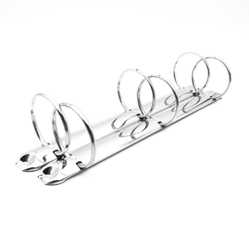 2Pcs Metal Standard Letter Size Notebook 3-Ring Binder Mechanism Replacement Kit，3 O Rings,Loose Leaf Binding Spines Combs for Personal Organizers Planners (50mm) - color: Silver 50mm