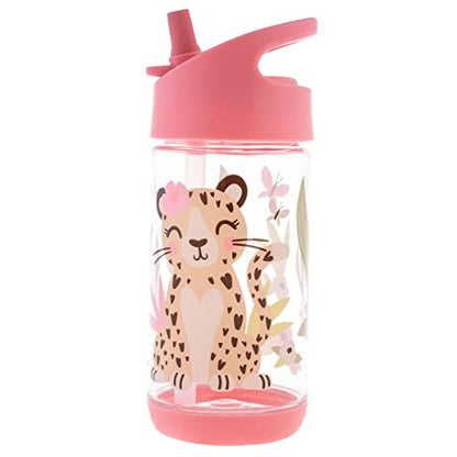 Stephen Joseph, Kids Flip Top Water Bottle, 10 oz Tritan BPA Free, Water Bottle for Girls & Boys, Back to School Flip Top Bottle, Leopard - color: Leopard