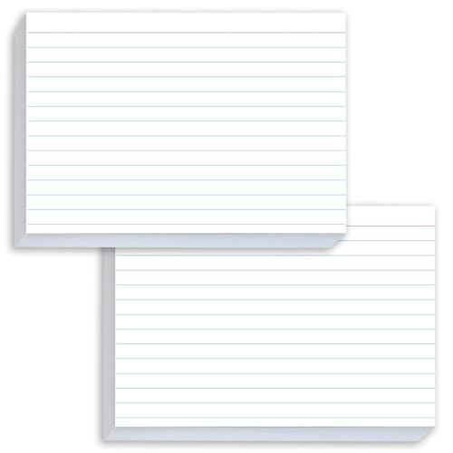 White Index Cards 5x7 Ruled, 50 Pcs File Note Cards, Lined Index Cards, Study Cards, Flashcards for Studying, Notecards for Studying, Note Taking and To Do List - size: 5 x 7-50PCS