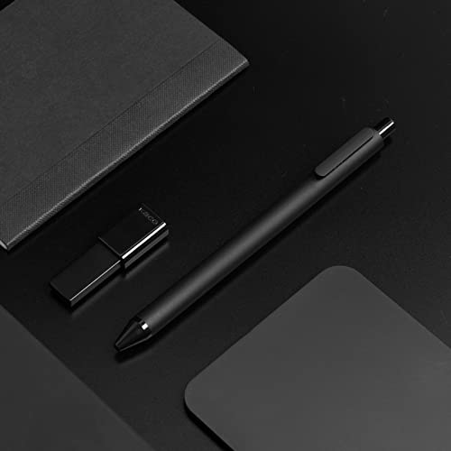 Kaco Gel Pens, 0.5 mm Fine Point, Black Ink 10 Count, Quick Dry Smooth Writing, Aesthetic Office Supplies Refillable Retractable - color: 0.5mm 10 PCS Black