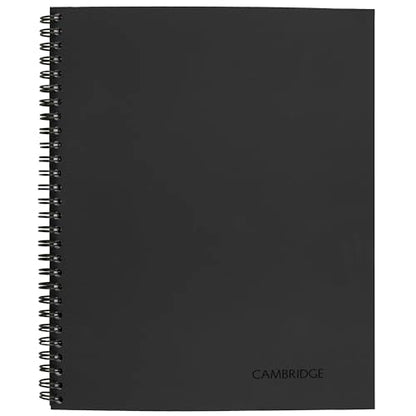 Cambridge Limited Business Notebook, Legal Ruled Paper, 6-3/4" x 9-1/2", 80 Sheets, Flexible Soft Touch Cover, Wirebound, Gray (06672)