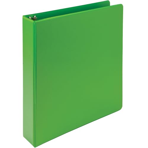 Samsill Plant-Based 1.5 Inch Durable Round Ring, View Binder, Eco-Friendly, USDA Certified Biobased, Single, Bright Green - color: Lime Green, size: 1.5-Inch
