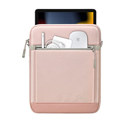 SIMTOP 11-Inch Tablet Sleeve, Compatible with iPad Pro 11-inch (M4), iPad Air 11-inch (M3), iPad 11-inch (A16) — YKK Zippers, Detachable Strap, Water-Resistant - color: Pink, size: 11 inch