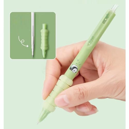 MOZXIRZ 4 Pcs Mechanical Pencils 0.5mm Cute Panda Mechanical Pencil Kawaii Cartoon Pencils School Pencil for Students Women (4Pcs Panda) - color: 4Pcs Panda