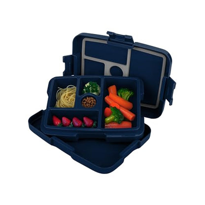 FOCO NHL Unisex-Adult Officially Licensed Team Color Stripe Primary Logo Hockey Leak Proof 5 Compartment Bento Lunch Box - Seattle Kraken - color: Seattle Kraken