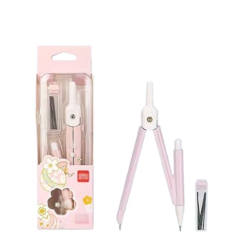 AMONG Drafting Kits Metal Math Compasses with Lead Core, Drawing Tool Compasses, Office Supplies and School Supplies for Students Geometry Tool Set (Color : B)