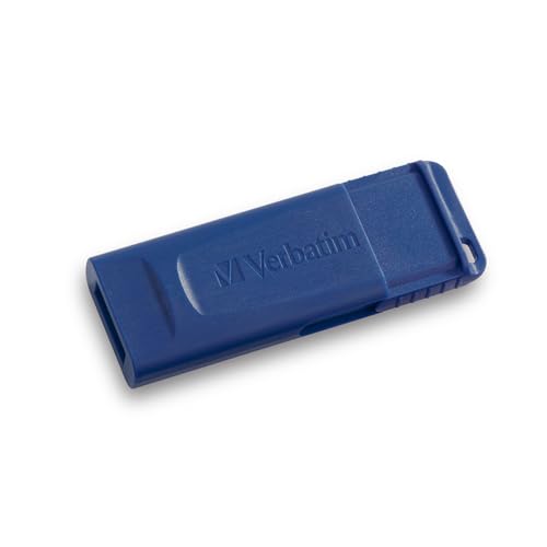 Verbatim 64GB USB 2.0 Flash Drive - Cap-Less & Universally Compatible - Blue - size: 64 GB