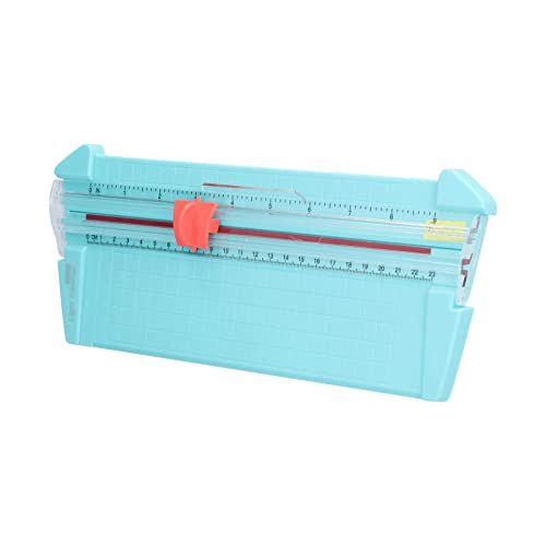 GLOGLOW School Supplies Mini Portable Paper Cutter with Transparent Scale and Replaceable Head for Accurate Cutting of 10 Pages A4 Compact Paper Trimmer Nan (13930 Mint Green) - color: 13930 Mint Green