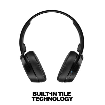 Skullcandy Riff Wireless 2 On-Ear Bluetooth Headphones, Up to 34 Hrs Battery, Foldable Lightweight Design, Convenient for Travel with Included 3.5mm AUX Cable, Microphone for iPhone Android - Black - color: True Black, style: Riff Wireless 2