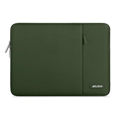 MOSISO Laptop Case 13.3 inch, 13-13.3 inch Laptop Sleeve Compatible with MacBook Air/Pro 13/Pro 14 M5 M4 M3 M2 M1, HP Dell ASUS Lenovo,Polyester Vertical Computer Sleeve Bag with Pocket, Army Green - color: Army Green, size: 13.3 inch