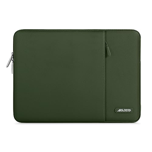MOSISO Laptop Case 13.3 inch, 13-13.3 inch Laptop Sleeve Compatible with MacBook Air/Pro 13/Pro 14 M5 M4 M3 M2 M1, HP Dell ASUS Lenovo,Polyester Vertical Computer Sleeve Bag with Pocket, Army Green - color: Army Green, size: 13.3 inch