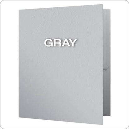 Oxford Twin-Pocket Folders,Textured Paper,Letter Size,Gray,Holds 100 Sheets,Box of 25 (57505EE),(Pack of 5) - color: Gray, size: 25 Count (Pack of 5)