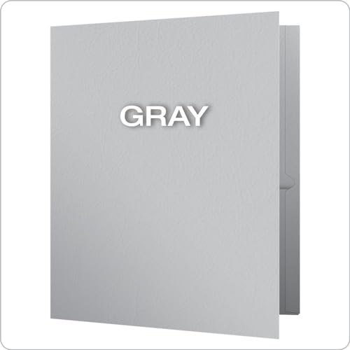 Oxford Twin-Pocket Folders,Textured Paper,Letter Size,Gray,Holds 100 Sheets,Box of 25 (57505EE),(Pack of 5) - color: Gray, size: 25 Count (Pack of 5)