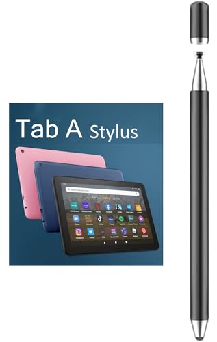 2-in-1 Stylus Pen for Samsung Galaxy Tab A11/A11+/A9+/A9/A8/A8 Plus/A7/A7 Lite, Stylus for iPad Pro/iPhone/Fire HD/Surface Tables All Touch Devices (Black) - color: Black