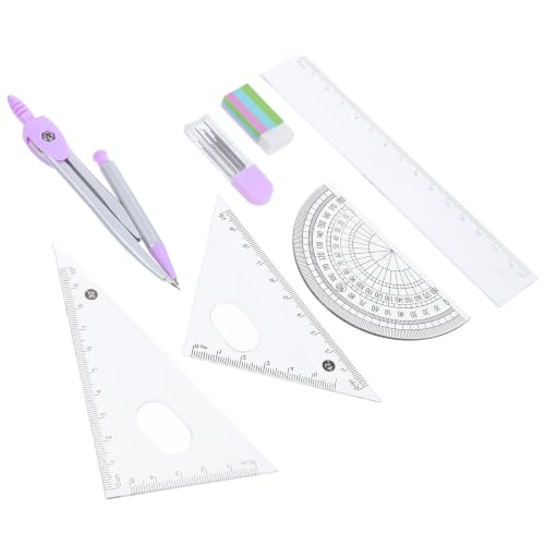 Geometry Compass and Protractor Set for Students, Accurate Measurement Math Tools with Plastic and Metal Material, Easy to Use Geometry Kit for School Supplies and Math Projects