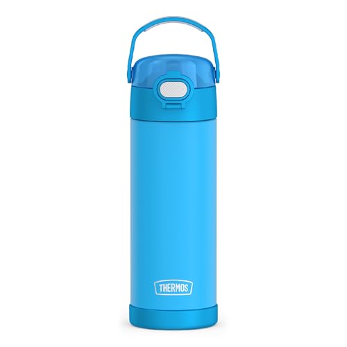 THERMOS FUNTAINER Water Bottle with Spout, 16oz, Electric Blue - color: Electric Blue, size: 16 Ounces