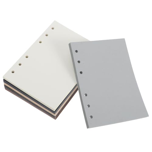 KALLORY 300 Sheets Blank Refill Paper for Journals Planners Thick Unlined Inner Pages for Ring Binders Multi-color Loose Leaf Paper