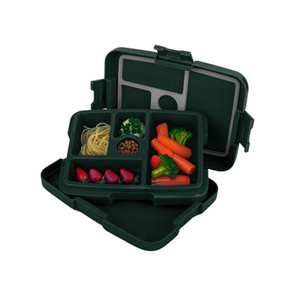 FOCO NFL Unisex-Adult Officially Licensed 2-Tone Big Logo Team Color Football Leak Proof 5 Compartment Bento Lunch Box - Green Bay Packers - color: Green Bay Packers