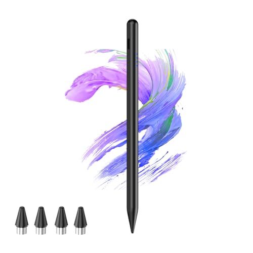 Stylus Pen for Android Touchscreen with 4 POM Tips, Kenkor Active Digital Stylus Pens for iPhone, Magnetic Tablet Pen Compatible with iPhone/Samsung/Huawei/Vivo Writing & Drawing - Black - color: Black