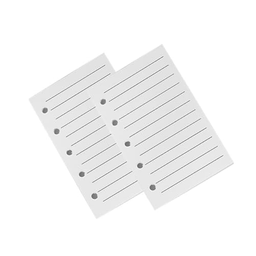 Mini Binder Paper Refill Loose Leaf Paper 40 Sheets Filler Paper M5 Mini Journal Planer Inserts Memo Refills for 5 Ring Binder Notebook 2 Pack - color: Line Paper